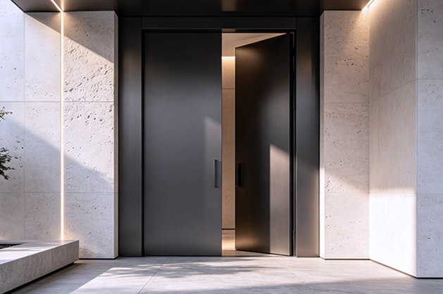 Luxury home entry door for homeowners