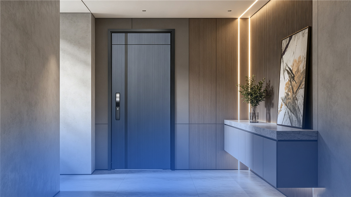 Stainless steel security entry door for residential villas