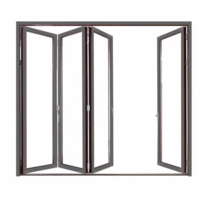 OUTUS Modern Aluminum Alloy Folding Door System Soundproof Sliding Bifold Doors for Living Room Bedroom Kitchen Partition
