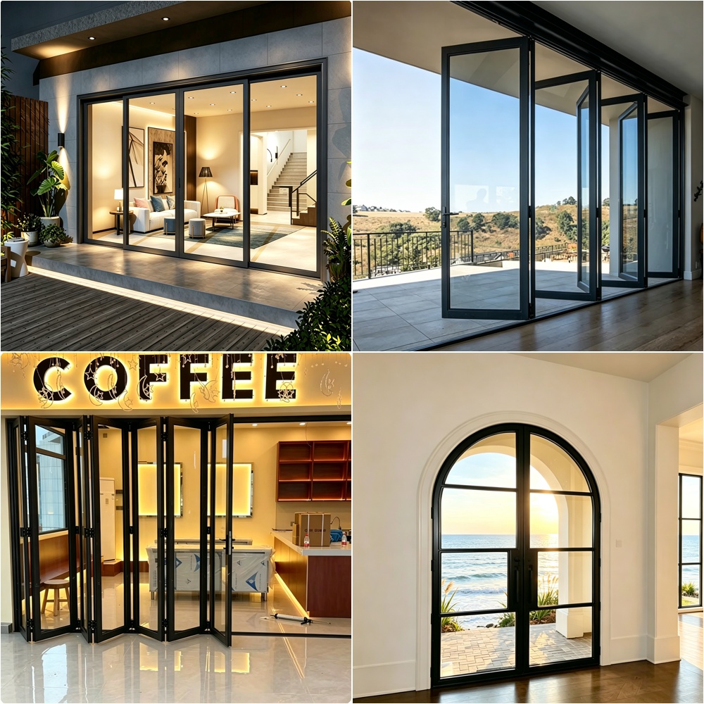 Thermally Broken Black Framed Steel Look Aluminum Glass French Door Crittall Style Heritage Doors