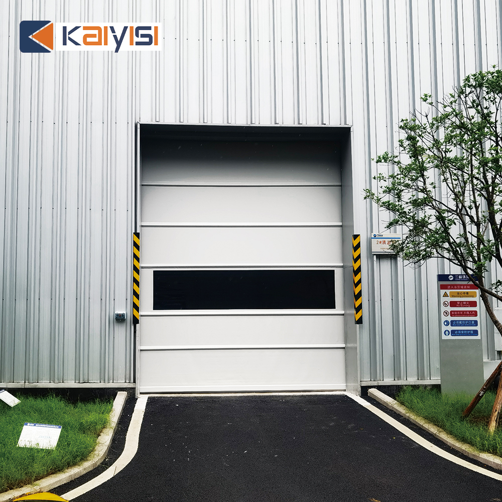 Windproof Insulated Industrial High Speed Roll up Door PVC Automatic Rapid Fast Rolling Shutter with Steel Wind-proof Bar