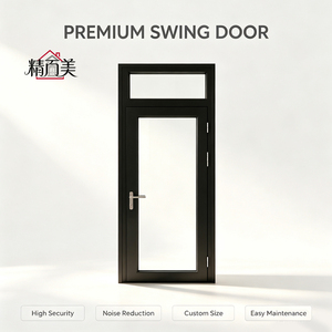 Wind Resistant Thermal Break Single Leaf Courtyard Swing Door