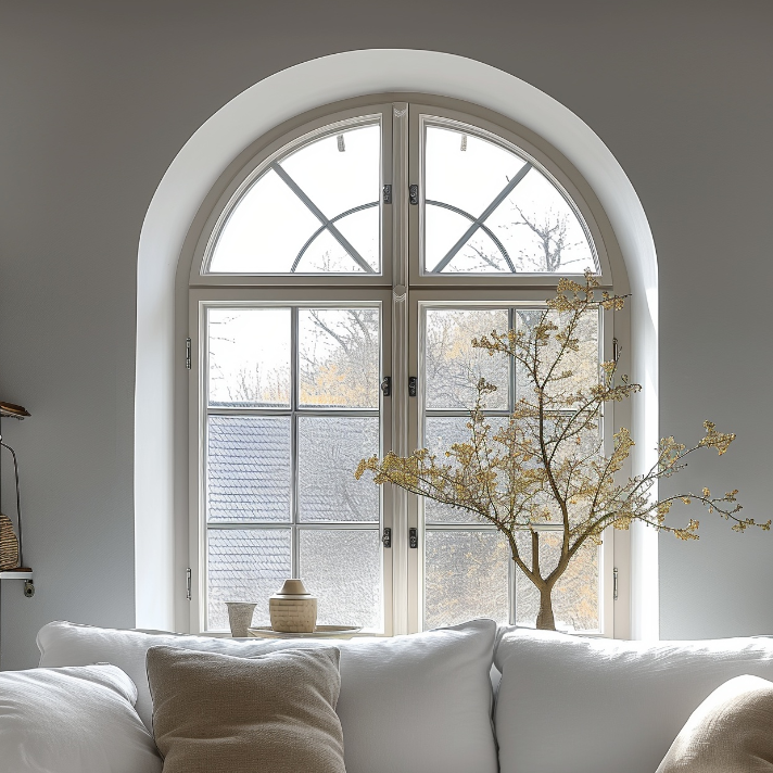 Beigeman Wholesale Pattern Modern Design Aluminum Window With Double Glazing Glass Round Arch Top Casement Window Arch windows