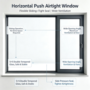 Corrosion Resistant Aluminium Side Pressure Sliding Window