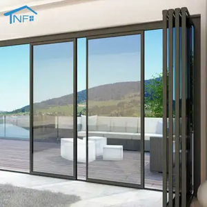 Modern Aluminium Double Glass Panoramic Bifold Door