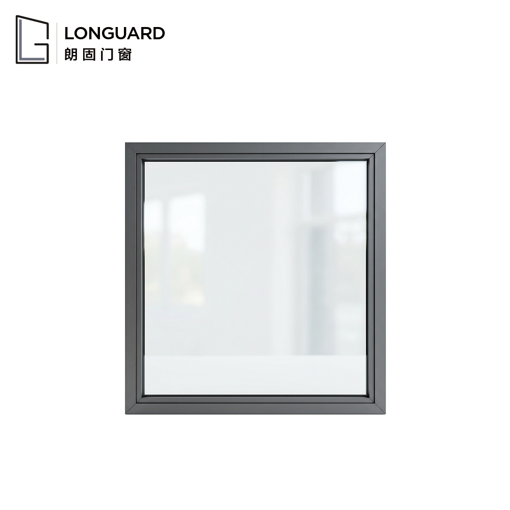 Custom Floor Ceiling Picture/Fixed Window Thermal Break Aluminum Tinted Low-E Glass Frameless Look Modern Mansion Villa Hotel