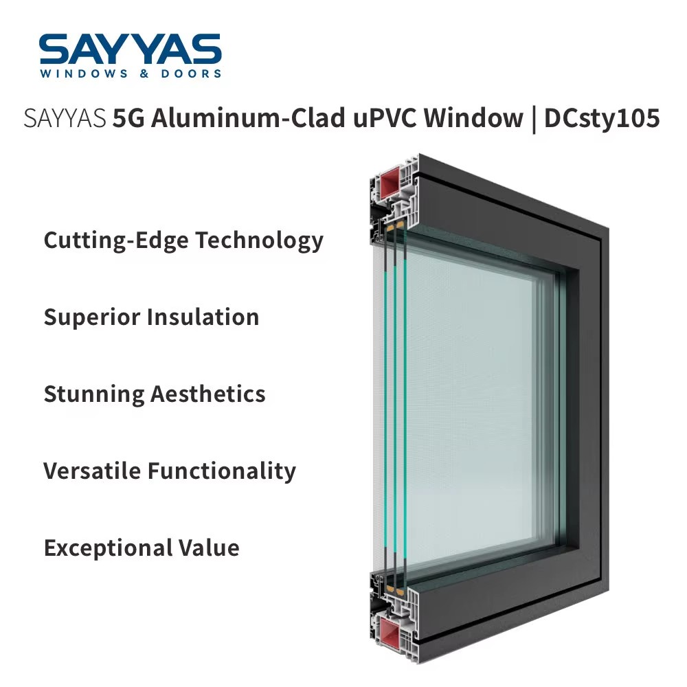 Residential Replacing Modern Aluminum Clad UPVC Glass Windows with 5G Technology Only Opening Sashes for Kitchen &amp; Bathroom