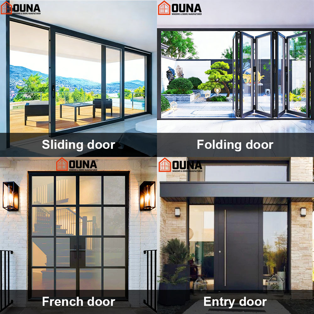 OUNA High Energy Saving Thermal Break Aluminum Casement Window Double Glazed Low-E Tempered Glass Soundproof CSA NFRC Certified