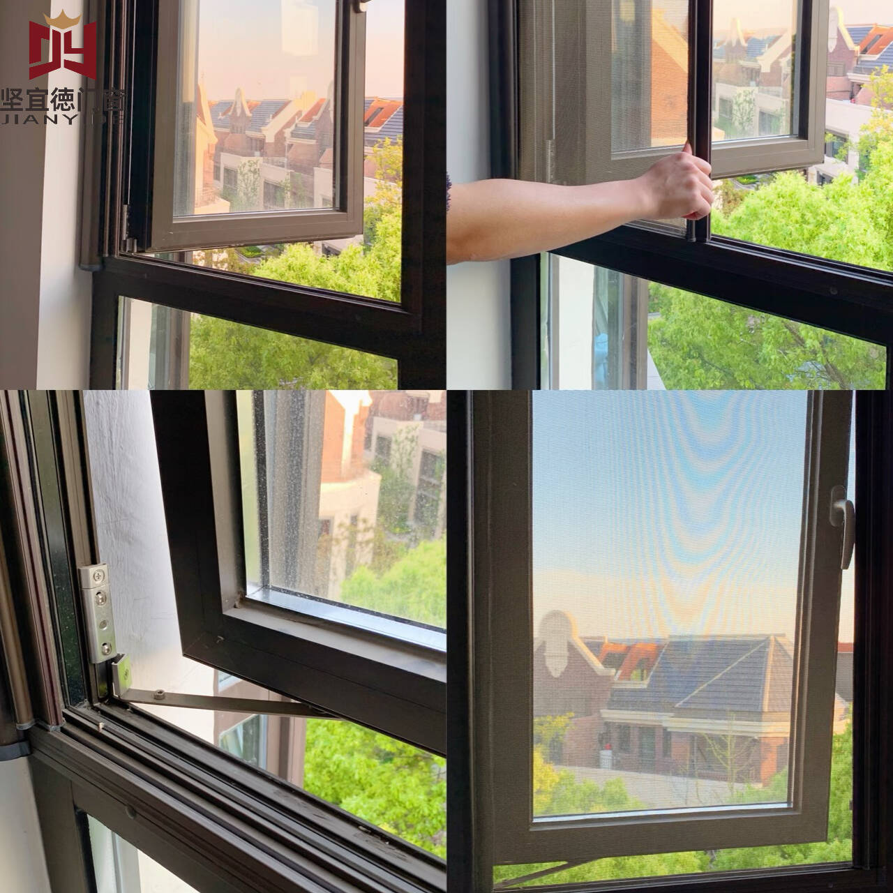 Direct From Factory: Aluminum Casement Windows with Inward/Outward Opening & Tilt-In Option