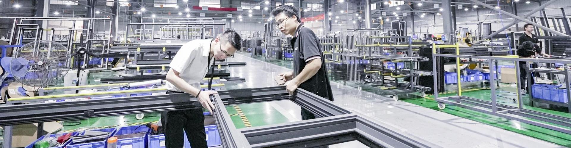 Architectural door manufacturing background banner