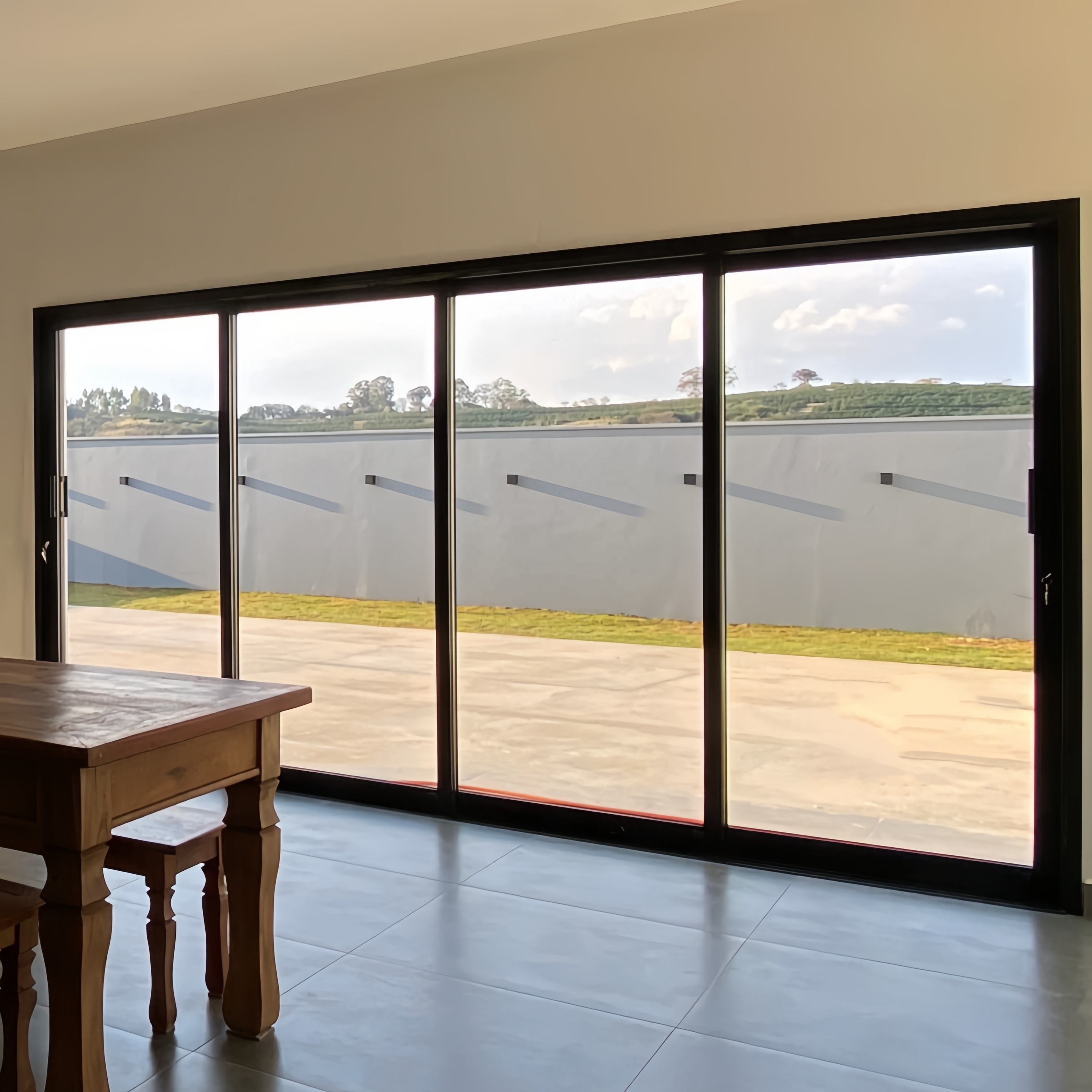 Customized Size Heavy-duty Industrial Sliding Aluminium Doors And windows Sound Proof Aluminum More Panels Slide Door For Sale