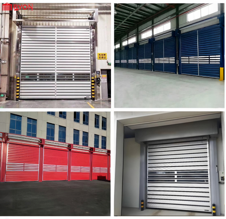 Turbo Hard Quick Door Modern Aluminum Alloy Galvanized Plate Composite Material Windproof Anti-theft Garage Automatic Induction
