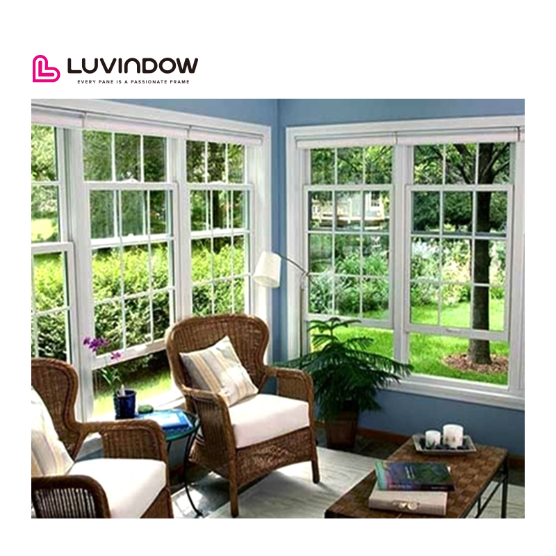 Australia Aluminum Top Sash Low E Glass Single Moser Top Anderson Double European Style Single Hung White Color Slide Window