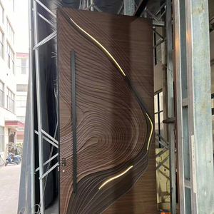Aluminum Metal Door with Hidden Hinges for Modern Office Entrance