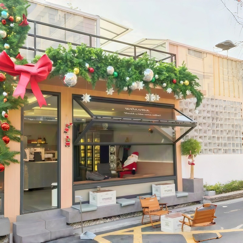 Fashionable Frameless Vertical Large View Aluminum Alloy Soundproof Thermal Insulation Folding Windows for Kitchen Hotel Villa