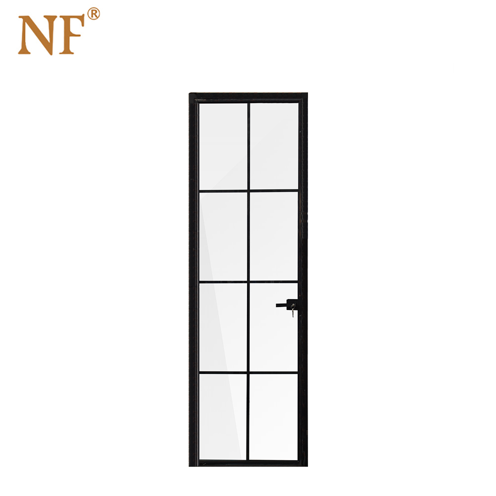 French Design Commercial Swing Soundproof Waterproof Aluminum Double Tempered Glass Casement French Door for Villas Kitchen