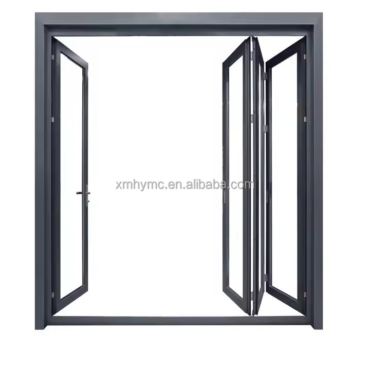 Customized Bridge-cutoff Aluminum Door Aluminum Alloy Material 68 Broken Bridge Folding Door