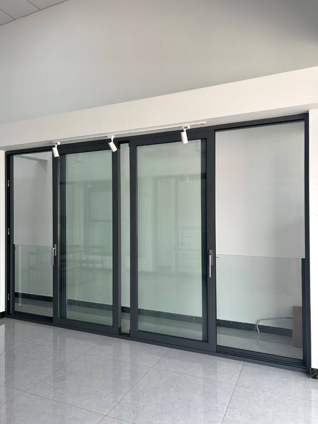 Modern Aluminum Glass Fireproof Double Entry Door Exit Design Finished for Hotel Commercial Warehouse School Interior Use