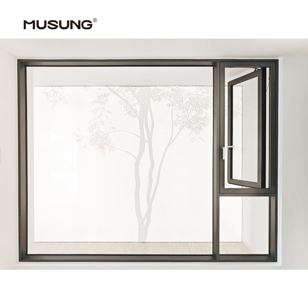 Soundproof Hurricane Impact Aluminium Window Outward Thermal Break Casement Windows For House