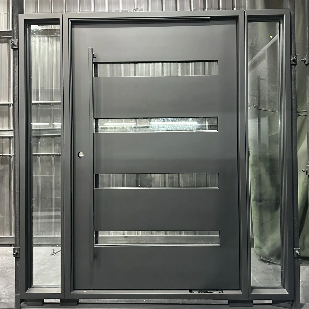 CBMmart Miami-Dade Certificate NFRC North American Style Panel Tempered Glass Aluminium/Metal Modern Entrance Front Pivot Doors