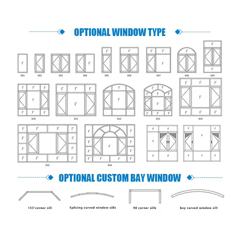Customized Bridge-cutoff Aluminum Door Aluminum Alloy Material 68 Broken Bridge Folding Door