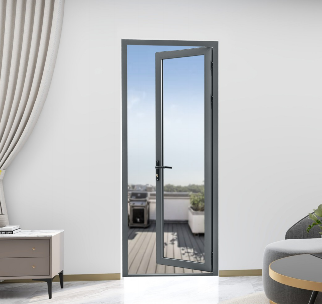 RG50 New Modern Casement Door High Quality Aluminium Doors Heat Proof Sound Insulation Double Tempered Glass Fiberglass Doors