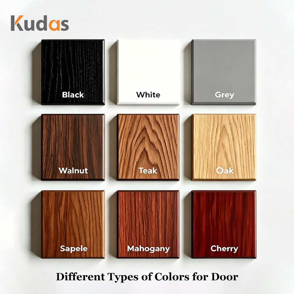 Modern Vertical Black Line Decor Wood Veneer Interior Wooden Door Minimalist Flush Wooden Indoor Room Door for Home Bedroom