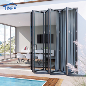 Thermal Break Waterproof Double Low-E Glass Exterior Accordion Bi-Fold Doors