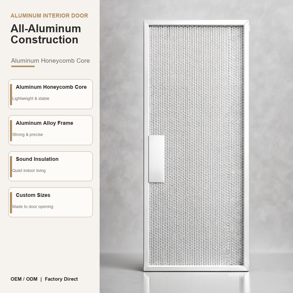 Customized Aluminum Alloy Door Aluminum Interior Door Fire Rated Low Maintenance for Hotel Villa Restaurant Cleanroom