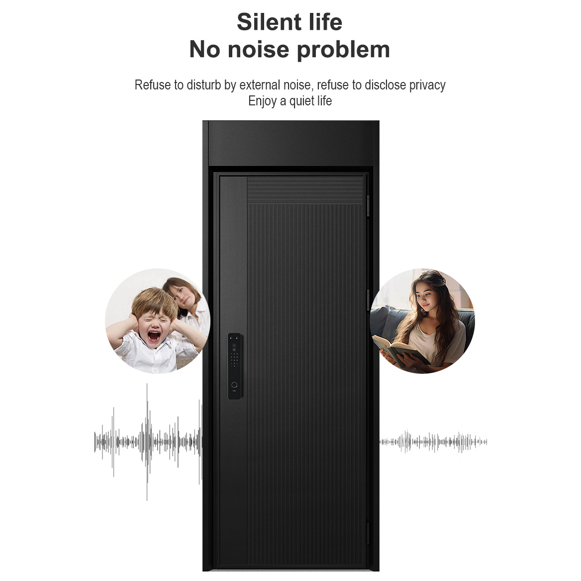 Entrance Exterior Doors Security Doors Metal Fire Rated Main Galvanized Steel Soundproof Front Entry Doors for Houses Home