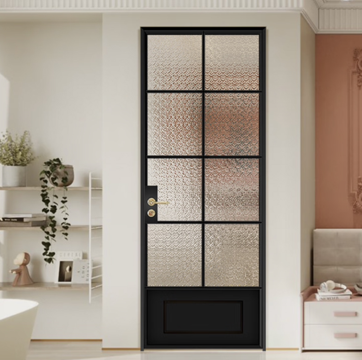 Versatile Performance Soundproof Insulated French Custom Glass Options Patio Doors Aluminum Casement Door Thermal Break