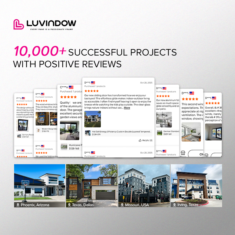 Luvindow Hurricane Impact Thermal Break Exterior Patio Aluminium Sliding Doors With Argon Low E Tempered Aluminium Glass Door