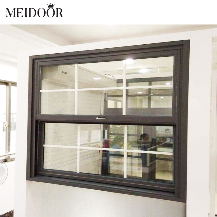 Energy Efficient Anti-Theft Aluminum Bedroom Internal Vertical Lift Sliding Double Hung Glass Windows Made of Aluminium