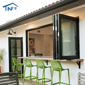 High Quality Aluminum Folding Windows Kitchen Double Glazed