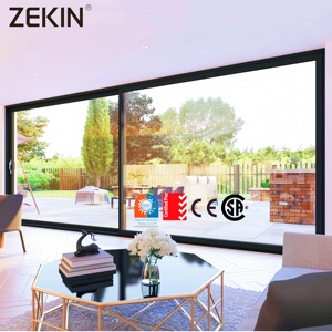 Customized Size Sliding Doors Double Glass Aluminum Doors