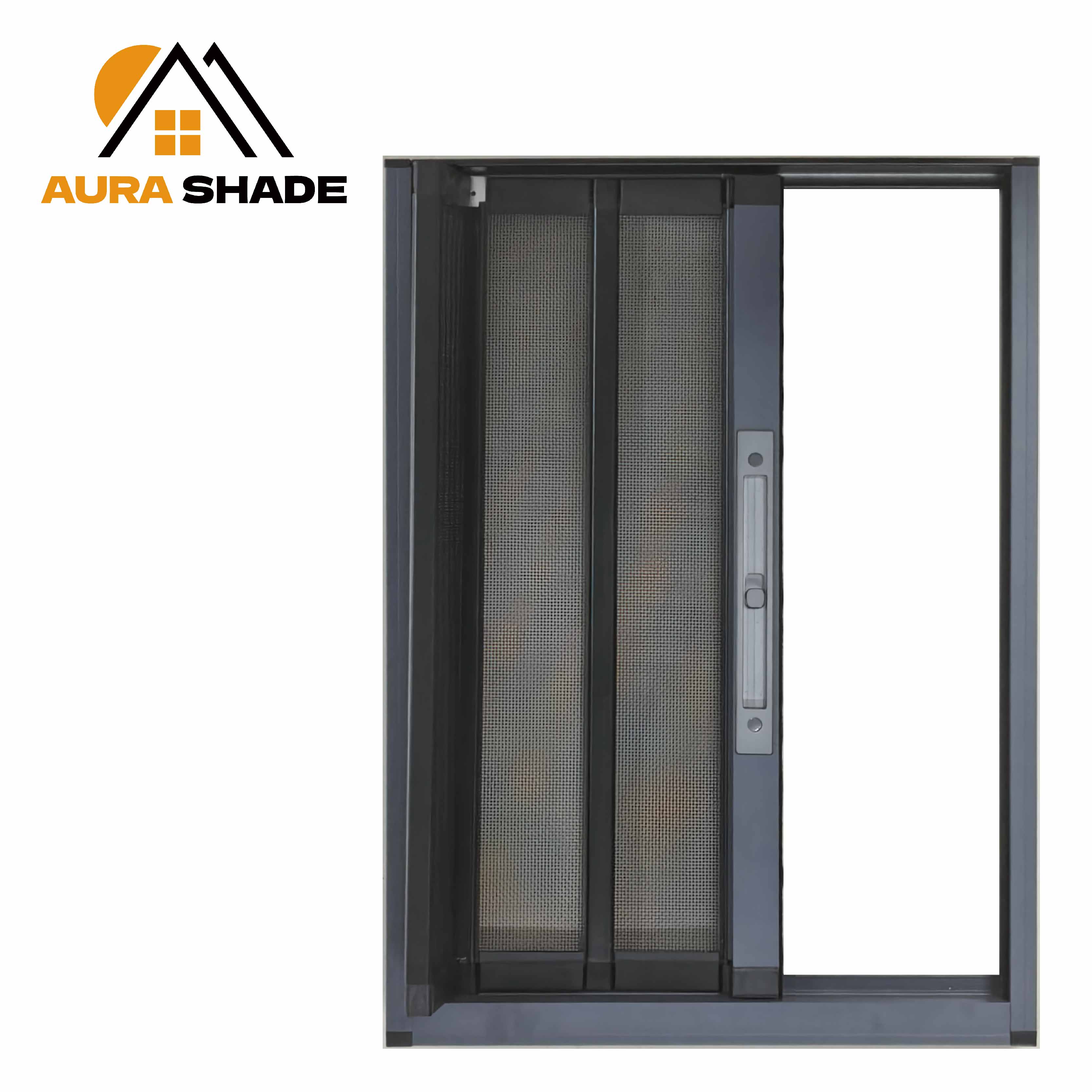 Custom Diamond Mesh Screen Door Folding Window Aluminum Alloy Lockable Invisible Sliding Anti-mosquito Rat Prevention Fireproof