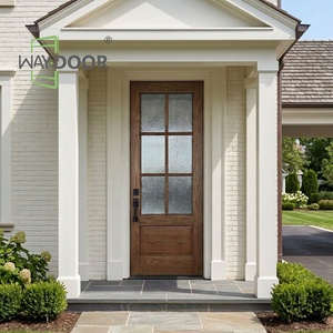 Soundproof Solid Wood Front Glass Door