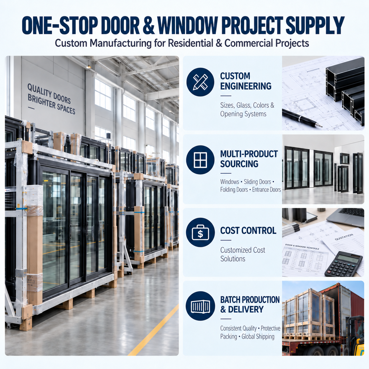 NFRC Modern Villa Indoor Patio Folding Door Aluminum Partition Double Glass Bi-fold Doors Thermal Insulation Windproof