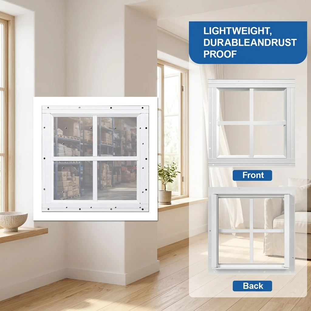 Aluminum Frame aluminum window High Quality replacement window for Dog House Tempered Glass Garden Building