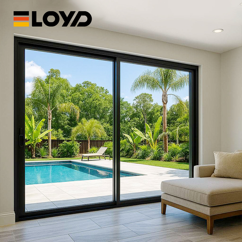 Eloyd Custom Modern Aluminum Glass Sliding Doors with Waterproof Hurricane Impact Lift Slide for Villa Garden 5-Year Warranty