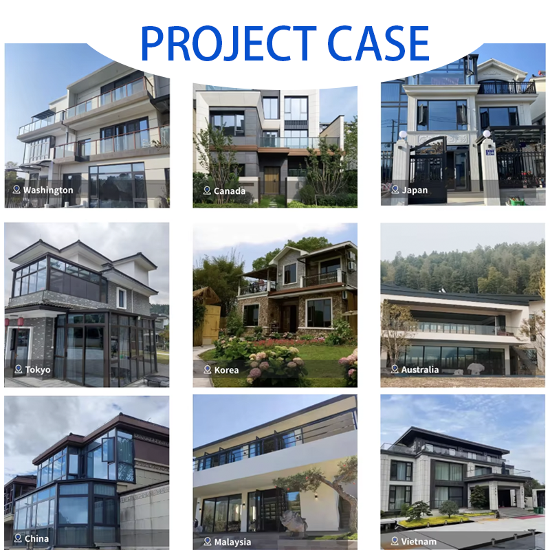 Manufacturer Waterproof Hurricane Proof DoubleGlazed Aluminum Sliding Glass Patio Doors Foldable Folding Door