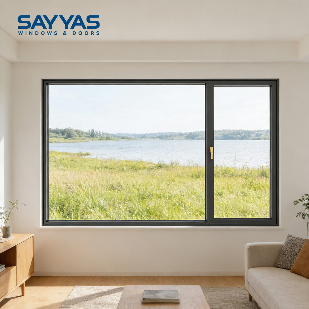 Residential Replacing Modern Aluminum Clad UPVC Glass Windows with 5G Technology Only Opening Sashes for Kitchen &amp; Bathroom