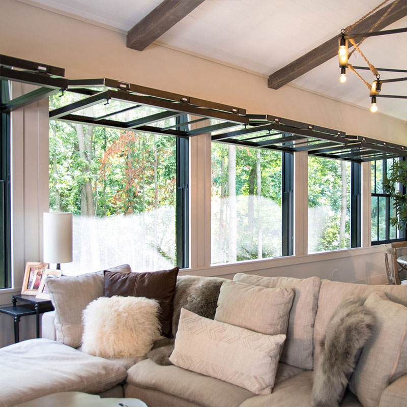 EOKO Home Vertical Folding Window Aluminium Tempered Glass Bifold Windows