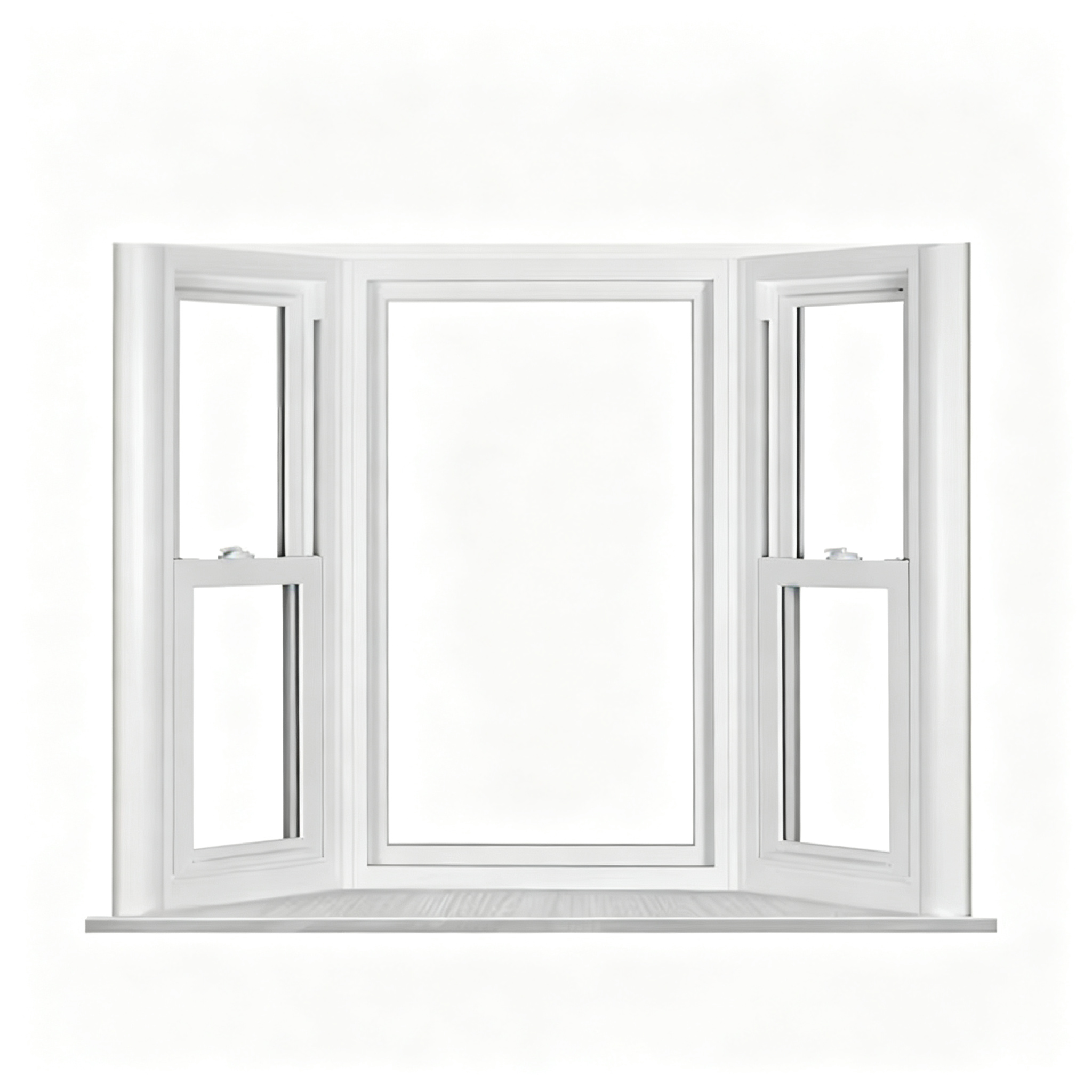 Windows New York Soundproof Wooden Frame Window High End Aluminum Frame Aluminum Clad Wood Bay Window