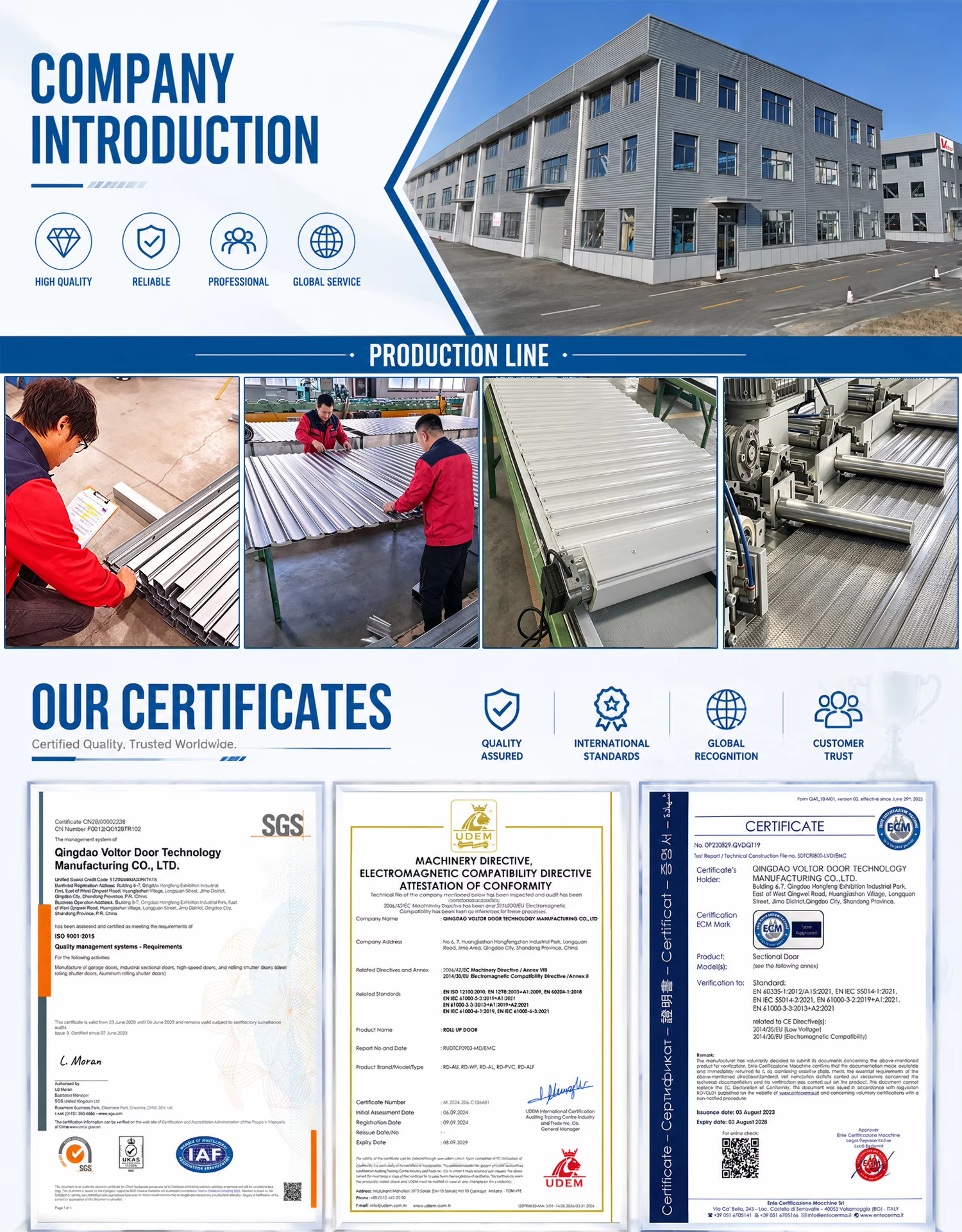 Voltor Door Manufacturing Facility Workshop