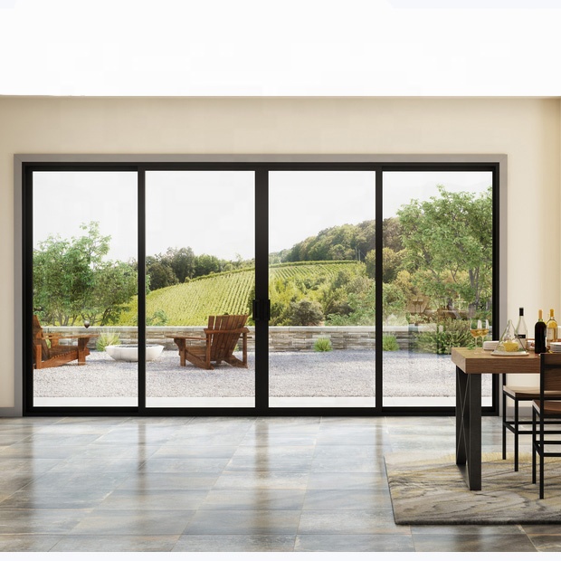 High Quality Exterior Aluminum Sliding Glass Patio French Door From China Factory