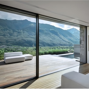 Modern Double Glazed Aluminum Glass Sliding Door For Villa Balcony