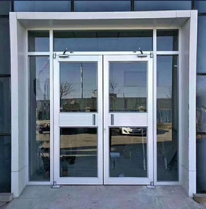 White Sectional Aluminum Modern Commercial Entrance Door
