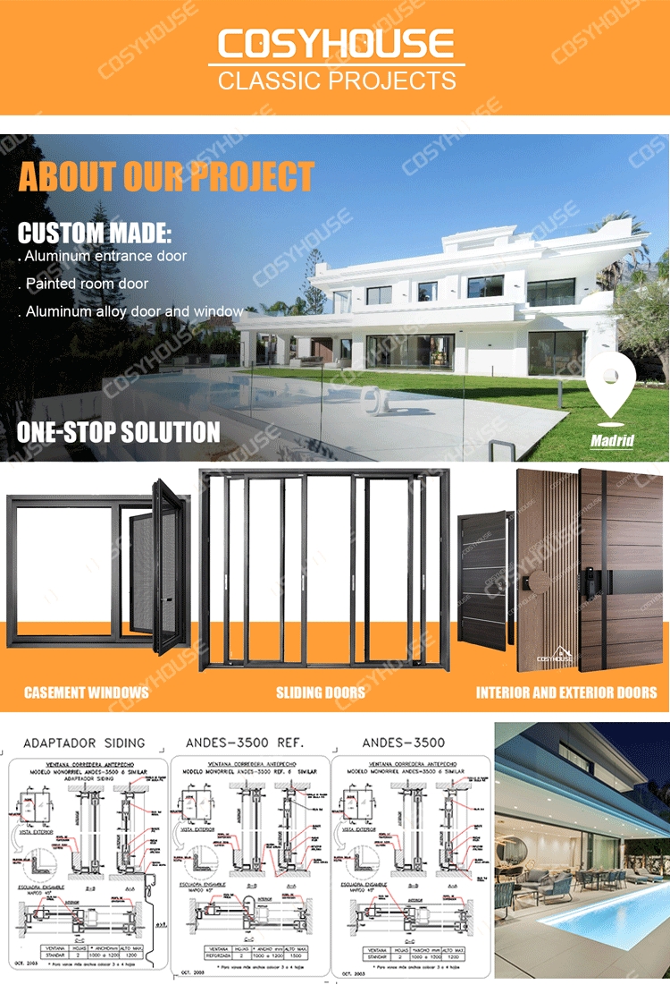 Custom Modern Aluminum Exterior Door Luxury Pivot Entrance Door for Villa and High End House