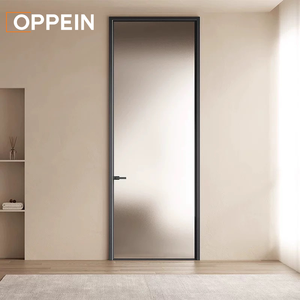 Slim Aluminum Frame Frosted Door